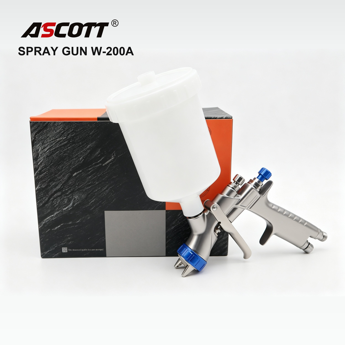 ASCOTT W-200A gravity pneumatic paint spray gun paint sprayer for furniture and car metal painting