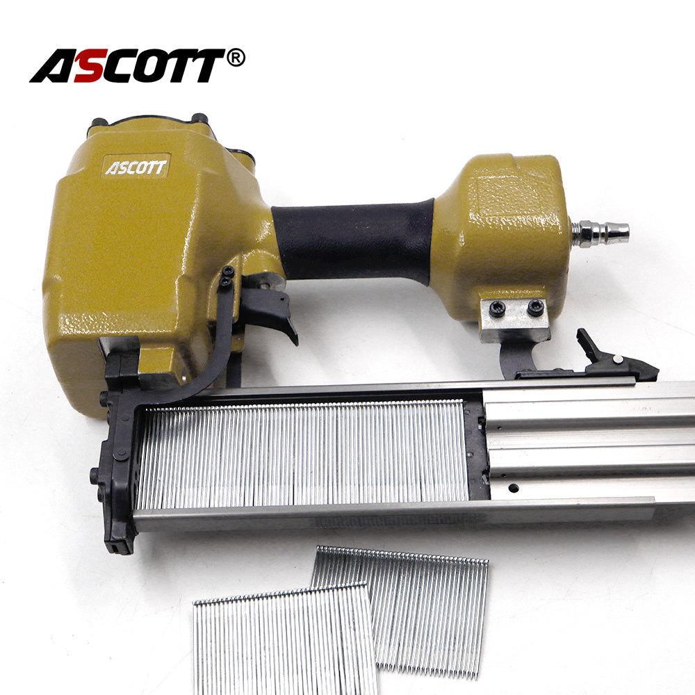 ASCOTT Heavy Duty ST64C Concrete Nailer Professional Pneumatic Steel Nail Gun for Concrete, Steel & Woodworking 4-8 Bar Air Pressure