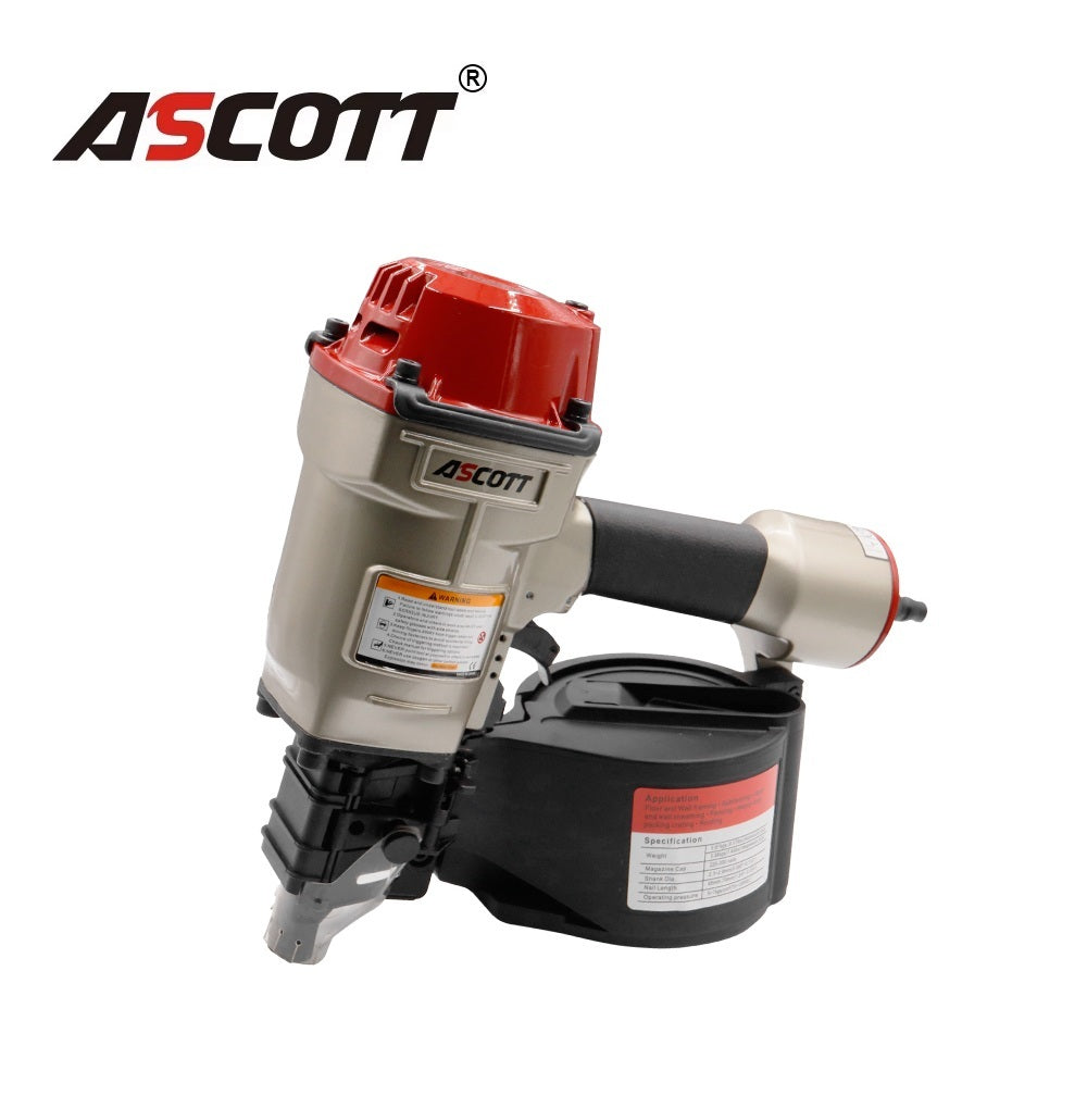 ASCOTT CN70 Pneumatic Coil Nailer | 45–70mm Framing, Siding & Pallet Nail Gun