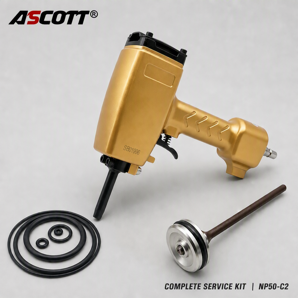 ASCOTT NP50-C2 Pneumatic Nail Remover Top Punch Type for Old Wooden Boards Pallets and Construction Templates