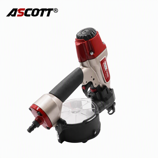 ASCOTT CN50G Construction Nail Gun Depth Adjustable Coil Nailer for Wood Board Fixing Interior Wall Panel Fixing Carpentry