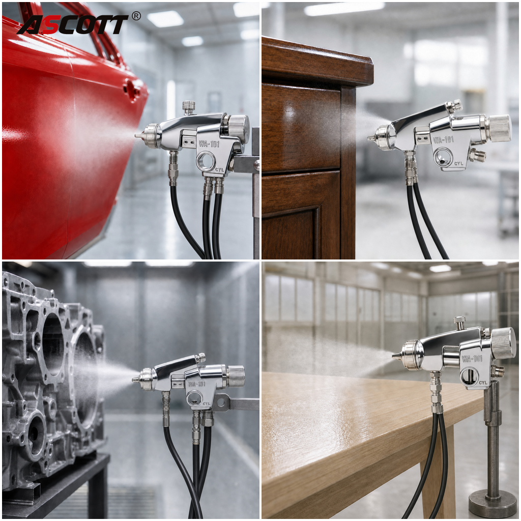 ASCOTT WA-101 Automatic Spray Gun Spraying Equipment for Paint Atomisation for Hardware Wooden Products and Plastic Spraying