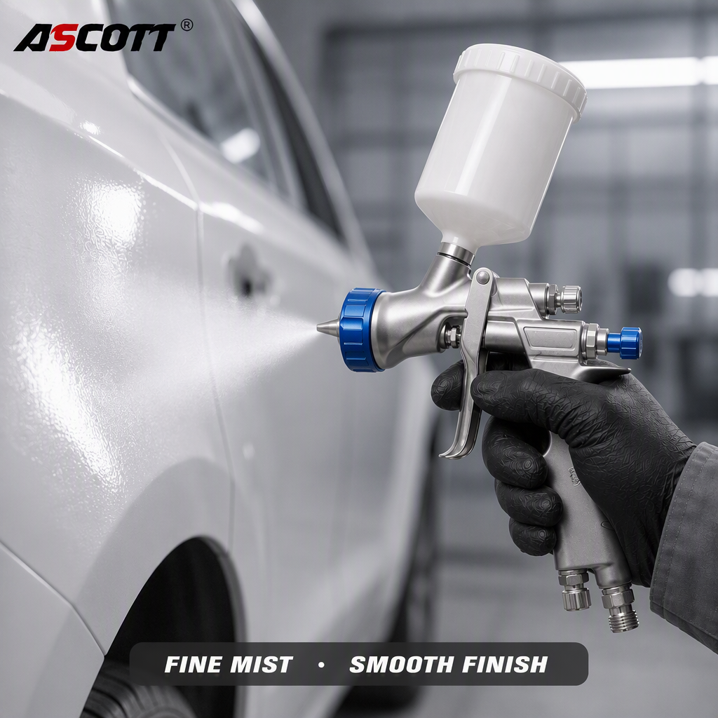 ASCOTT W-200A gravity pneumatic paint spray gun paint sprayer for furniture and car metal painting