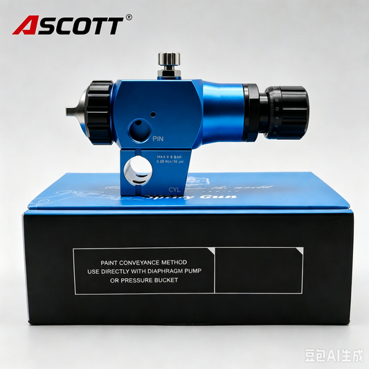 ASCOTT DM-1000 Automatic Spray Gun Air Gun for Industrial for Car Parts Wooden Products Plastic Casings and Hardware Tools