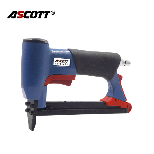 ASCOTT 7116-421 Pneumatic Fine Wire Stapler 22Ga 4-16mm for Securing Soft Furnishings And Lightweight Leather Materials