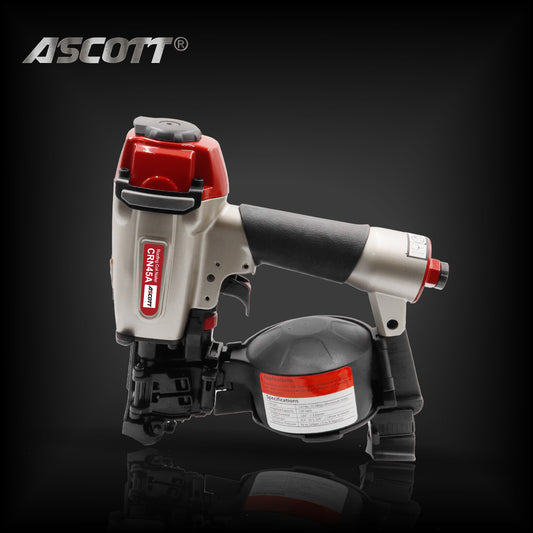 ASCOTT Coil Roofing Nailer CRN45A Tray Nailer  for Securing Asphalt Shingles Fiberglass Tiles Wall Panels and Assembling Wooden