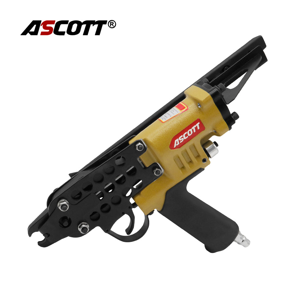 ASCOTT SC7C-I2 Pneumatic Coil Nailer C-Type Ring Machine Tool for Tying Steel Wire Metal Mesh And Spring Frames
