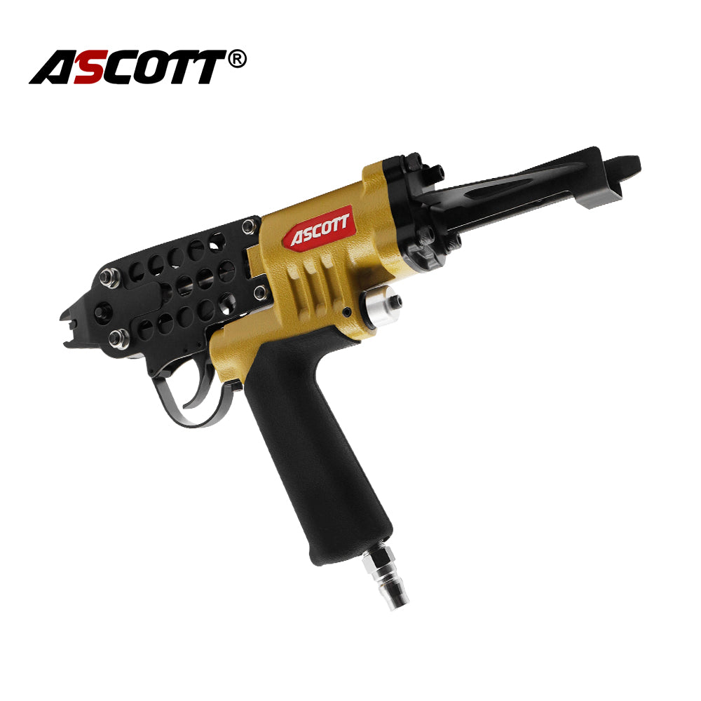 ASCOTT  SC760C-I2 Extended Nozzle C-Style Pneumatic Nail Gun  for Wire Metal Mesh And Spring Frame Binding