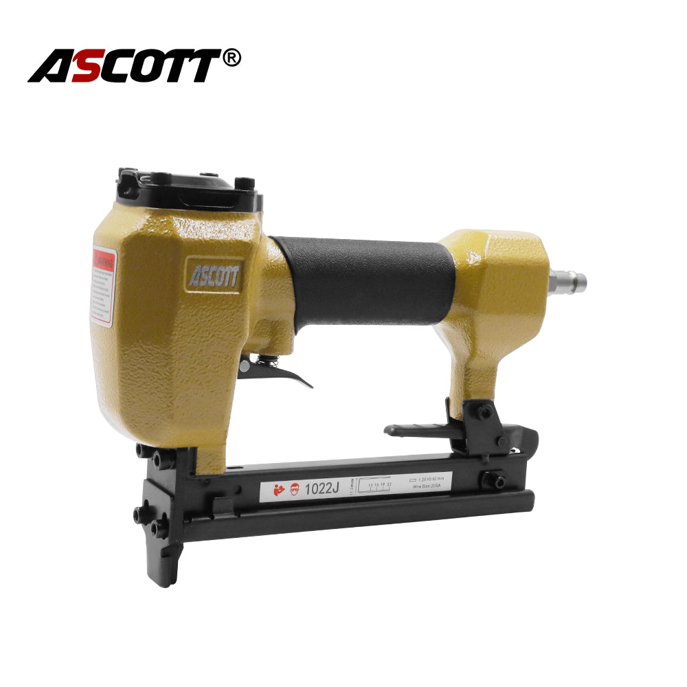 ASCOTT  1022J Pneumatic Fine Brad Nailer 20Ga 6-22mm for Attaching Light Materials Upholstery And Sofa Crafting