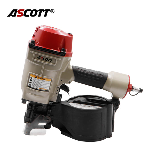 ASCOTT Industrial Coil Nailer CN70 Pneumatic Nail Gun for Construction Wooden Crates and Furniture Nailing