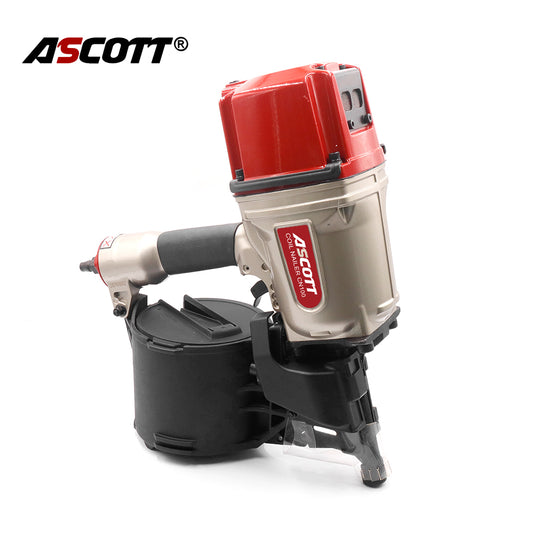 ASCOTT  Framing Nail Gun CN100 Heavy Duty Pallets and Crating Air Coil Nailer for Woodworking Projects Furniture And Fences