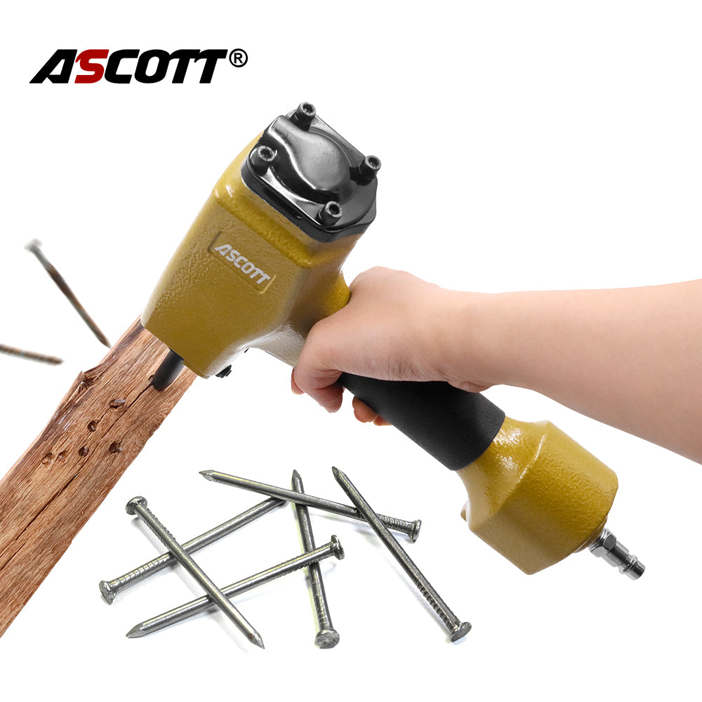 ASCOTT T50SC Pneumatic Nail Puller Air Nail Remover 1.5-4mm Gauge Nails for Woodworking Stubbs Nail Removes Air Punch Nailer