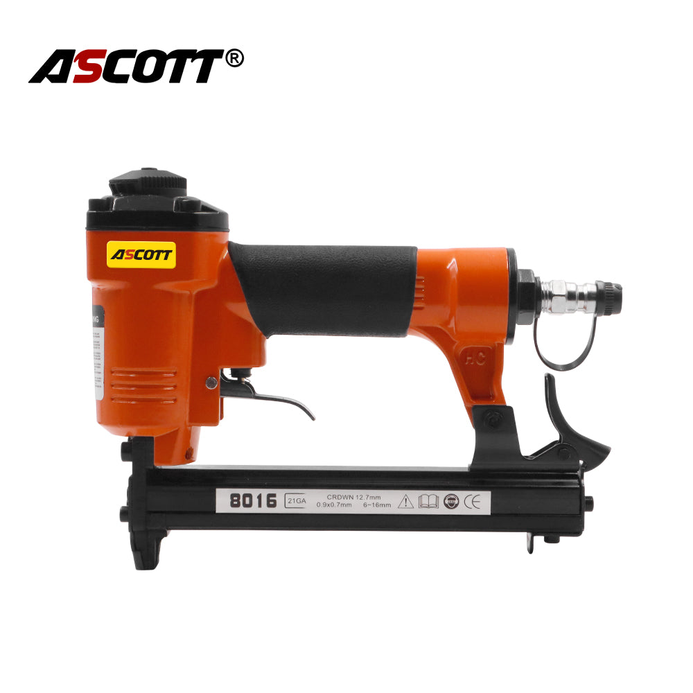 ASCOTT 21GA  Air Stapler 8016 Pneumatic Upholstery Stapler Pneumatic Staple Gun Air Stapler Gun Nailer Small for sofa