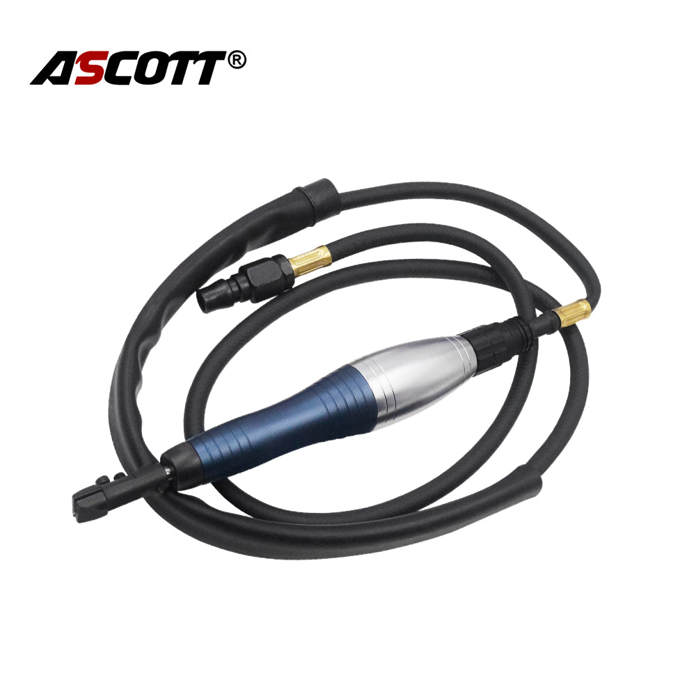 ASCOTT Pneumatic Micro Pencil Grinder Multifunction Air Machine Files Industrial Grade Engraving Polishing Micromotor Tool Kit