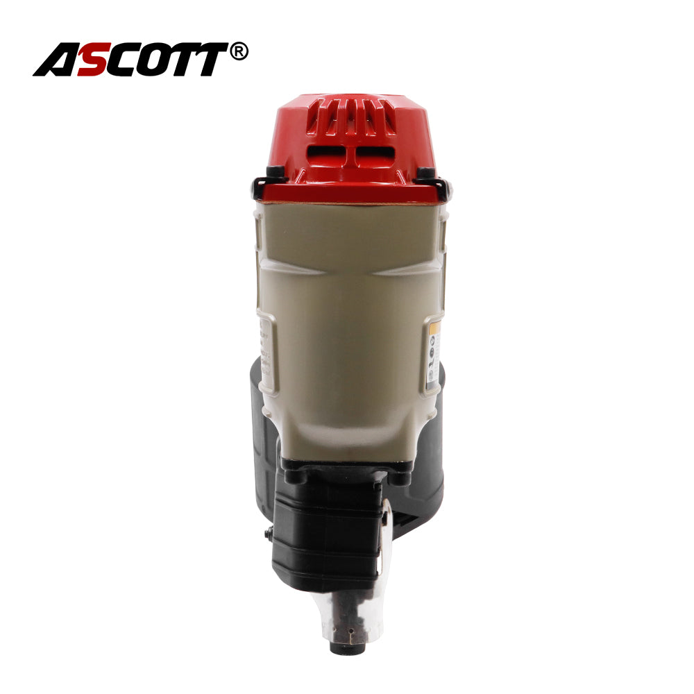 ASCOTT Industrial Coil Nailer CN70 Pneumatic Nail Gun for Construction Wooden Crates and Furniture Nailing