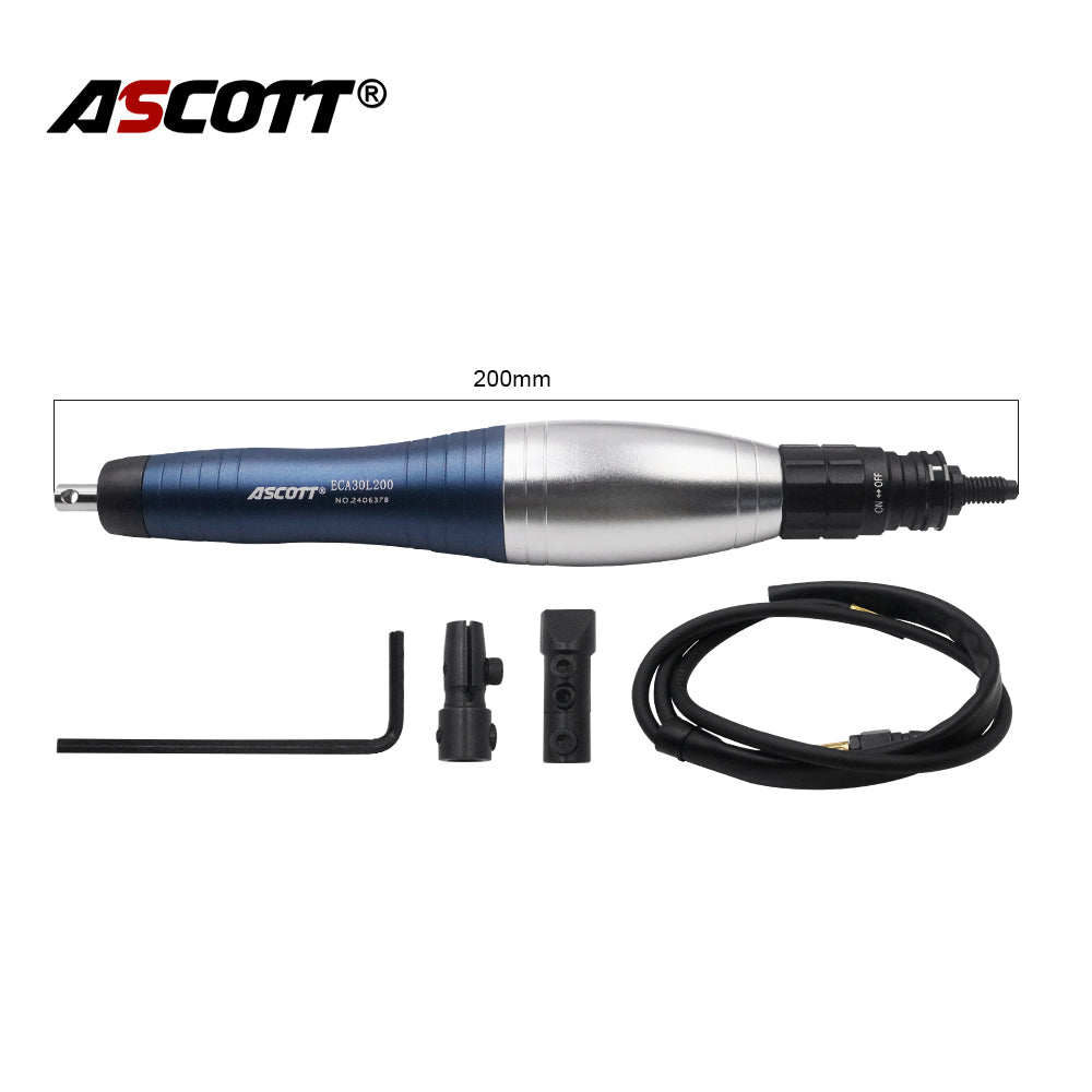 ASCOTT Pneumatic Micro Pencil Grinder Multifunction Air Machine Files Industrial Grade Engraving Polishing Micromotor Tool Kit