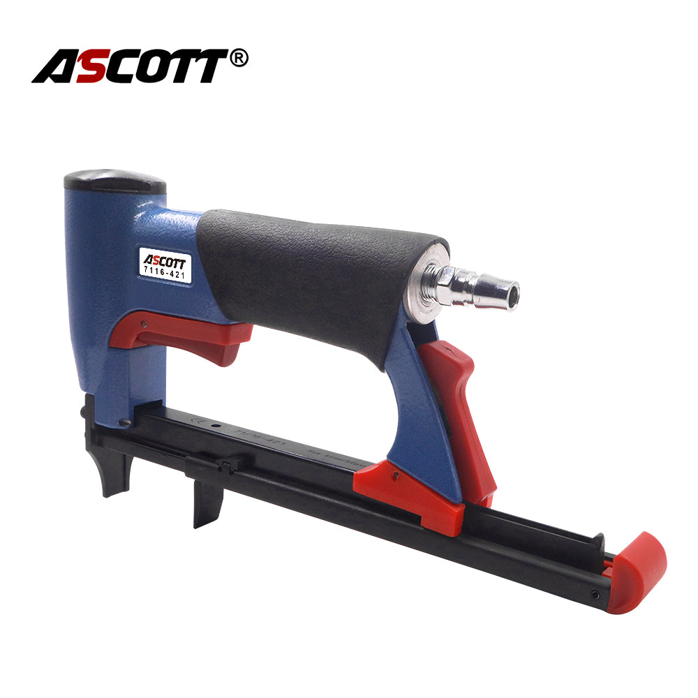 ASCOTT 7116-421 Pneumatic Fine Wire Stapler 22Ga 4-16mm for Securing Soft Furnishings And Lightweight Leather Materials