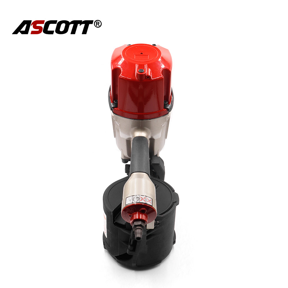 ASCOTT  Framing Nail Gun CN100 Heavy Duty Pallets and Crating Air Coil Nailer for Woodworking Projects Furniture And Fences