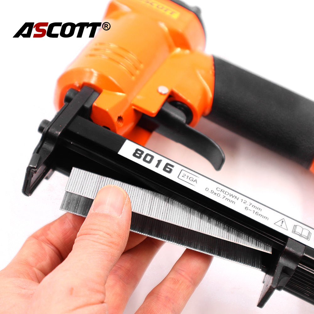 ASCOTT 21GA  Air Stapler 8016 Pneumatic Upholstery Stapler Pneumatic Staple Gun Air Stapler Gun Nailer Small for sofa