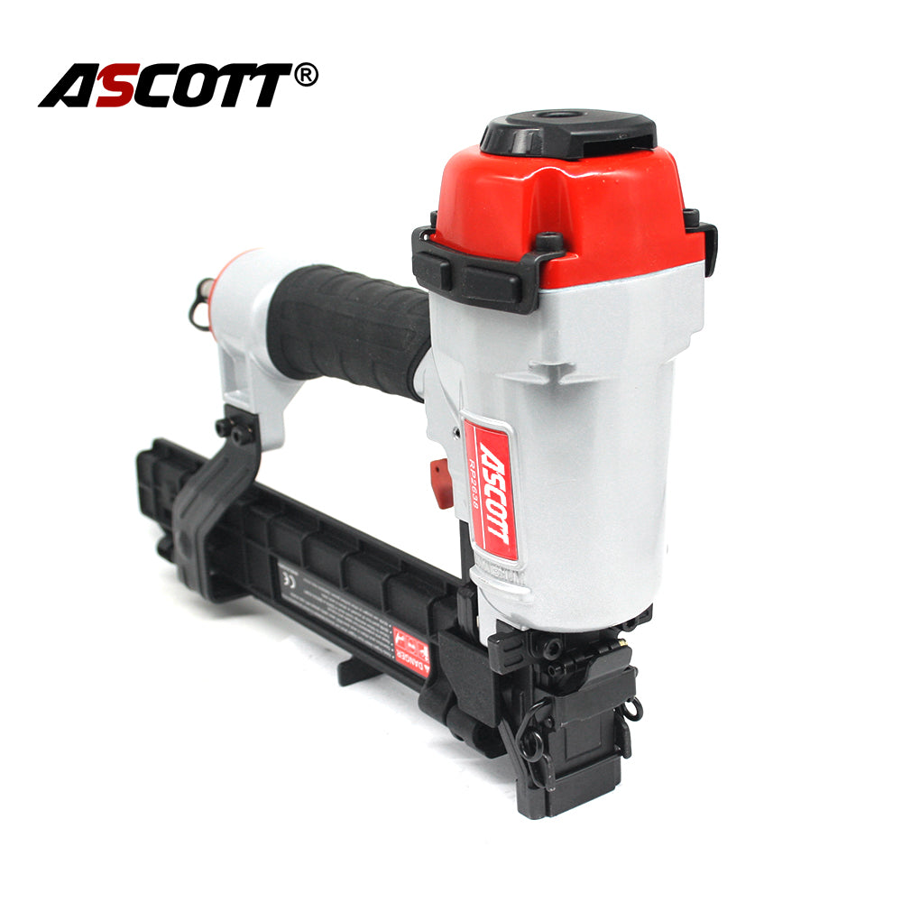 ASCOTT RP2638 Heavy Duty Pneumatic Stapler Wide Crown 16GA Industrial Use U-Shaped Staples for Securing Wooden Pallets and Crates Reinforcing Sofa Frames Nailing Wooden Fences