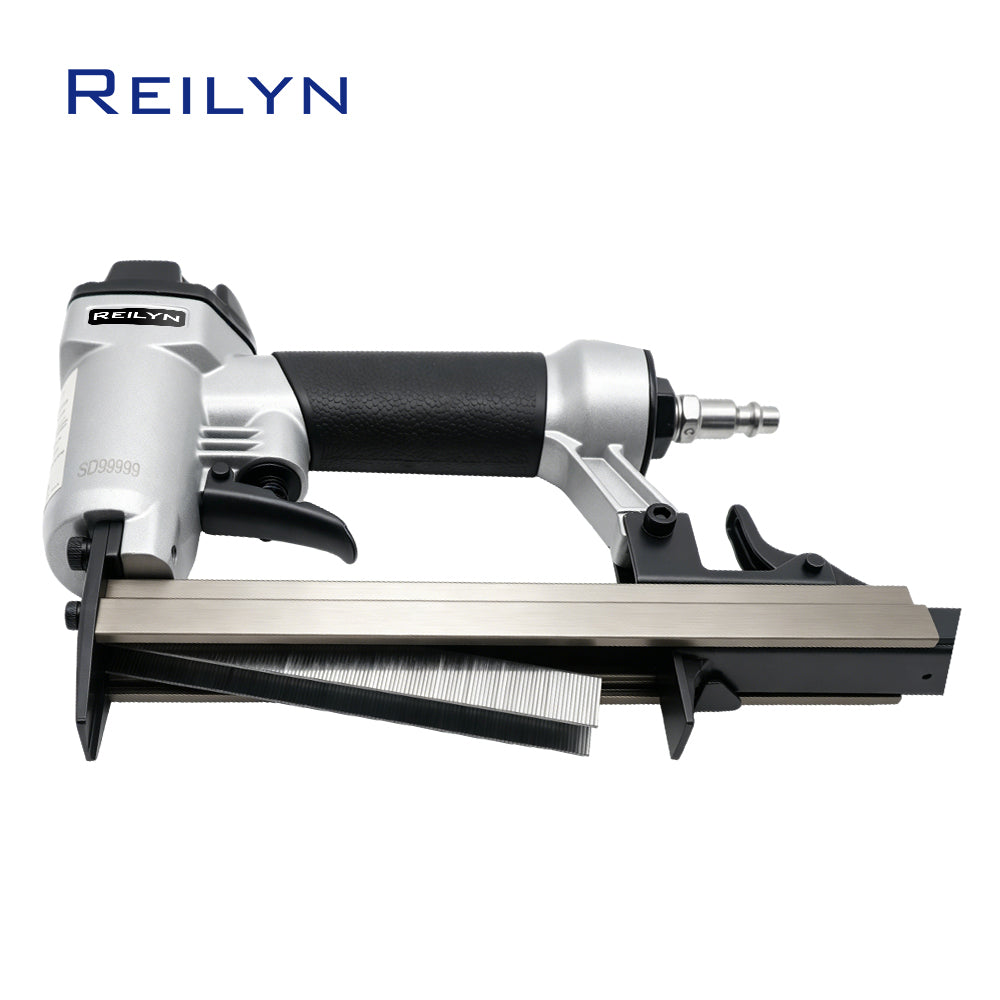 ASCOTT Pneumatic Stapler 8016 21GA U-shaped Staple Gun for Securing Fabric Leather Panels And Soft Decor