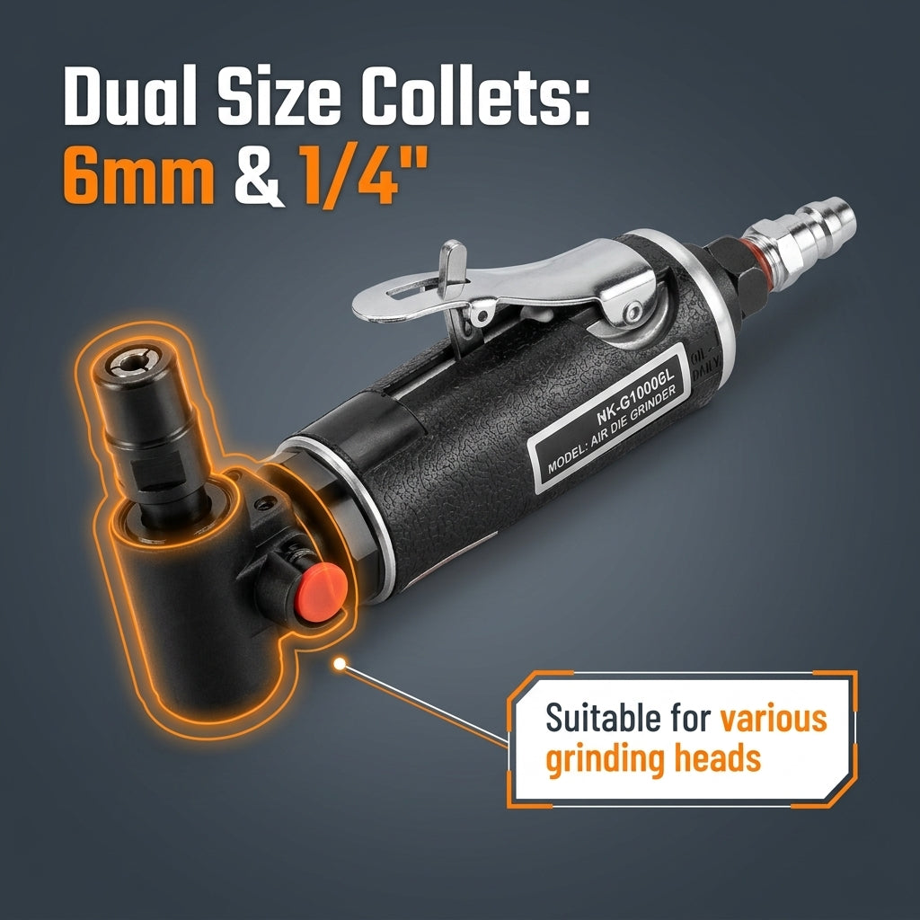 ASCOTT 90° Pneumatic Angle Grinder HY-543L for Metal Grinding and Polishing Deburring