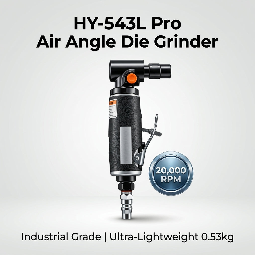 ASCOTT 90° Pneumatic Angle Grinder HY-543L for Metal Grinding and Polishing Deburring