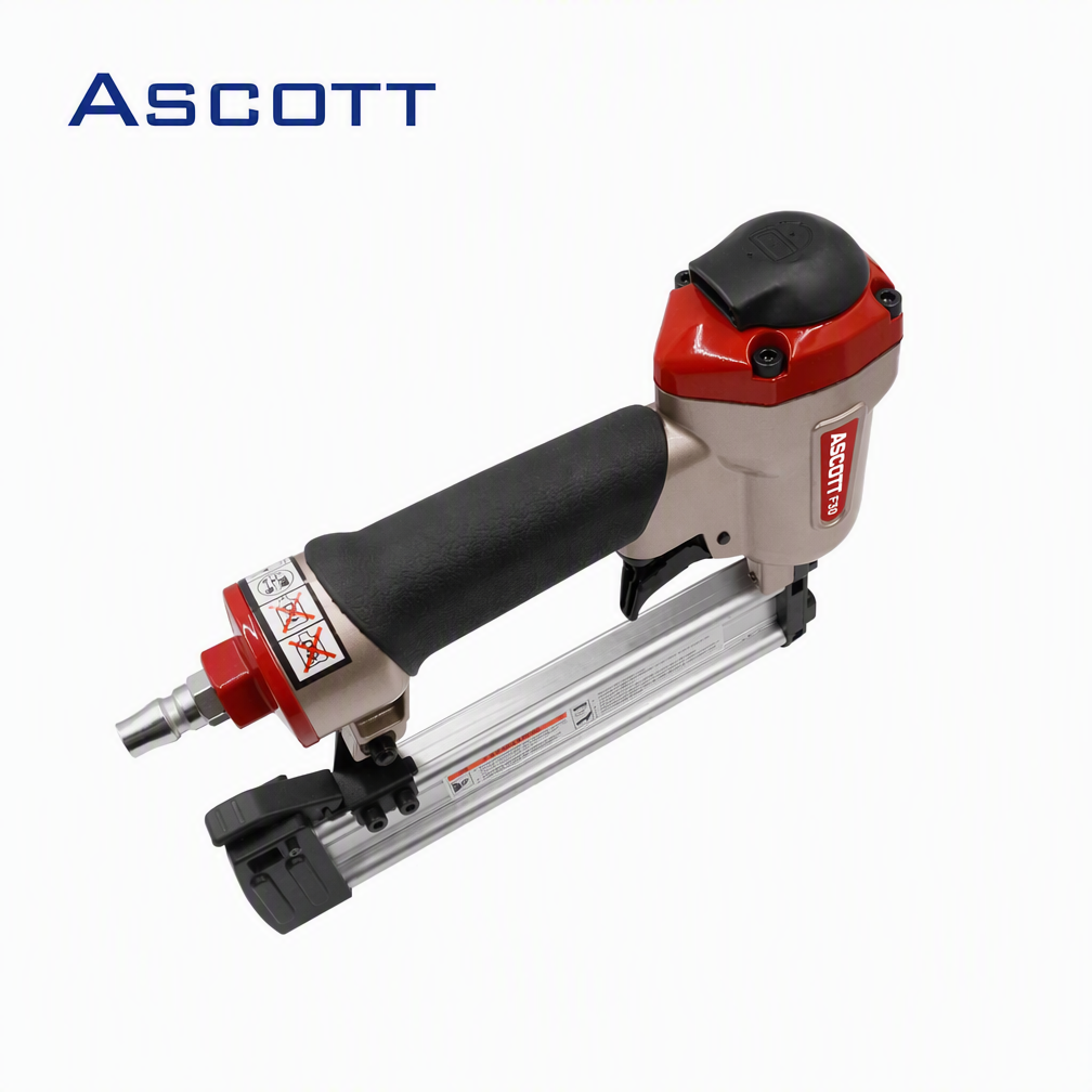 ASCOTT F30 Pneumatic Stapler 18Ga 30mm Air Brad Nailer for Decorative Furniture Construction Upholstery Woodworking DIY