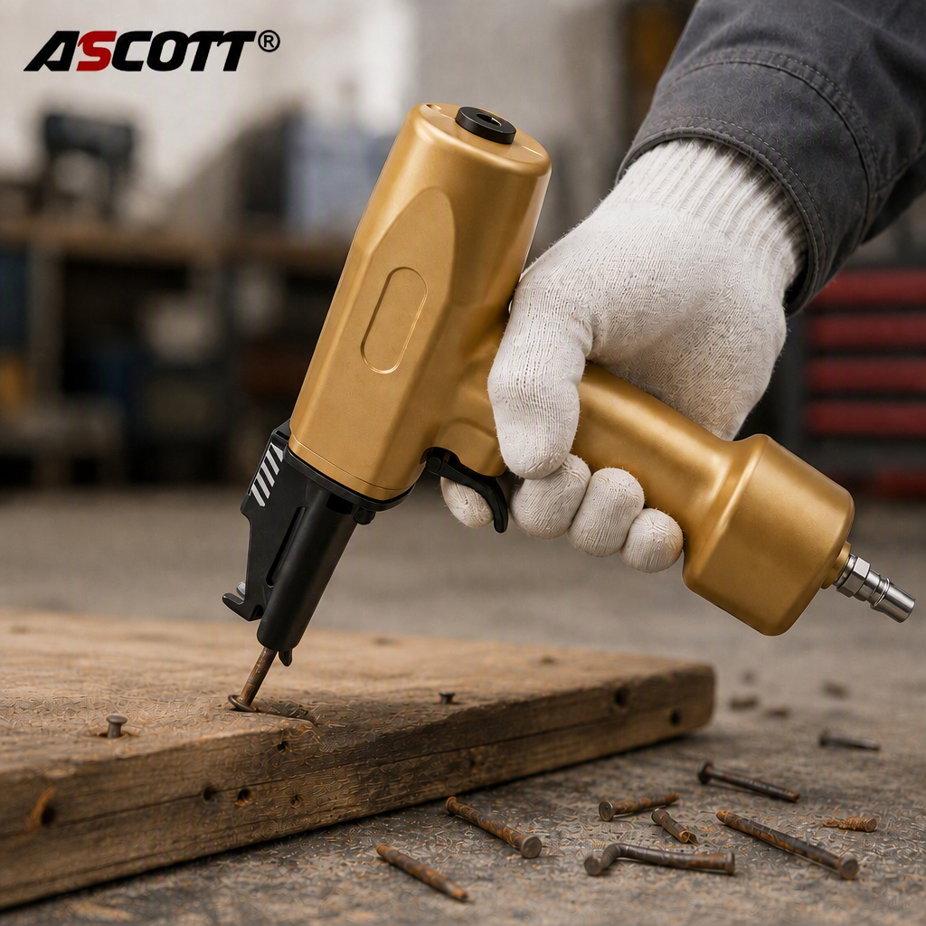 ASCOTT BD70-A3 Pneumatic Nail Puller Pulls Nails out of Wood Used for Formwork and Wood Recycling