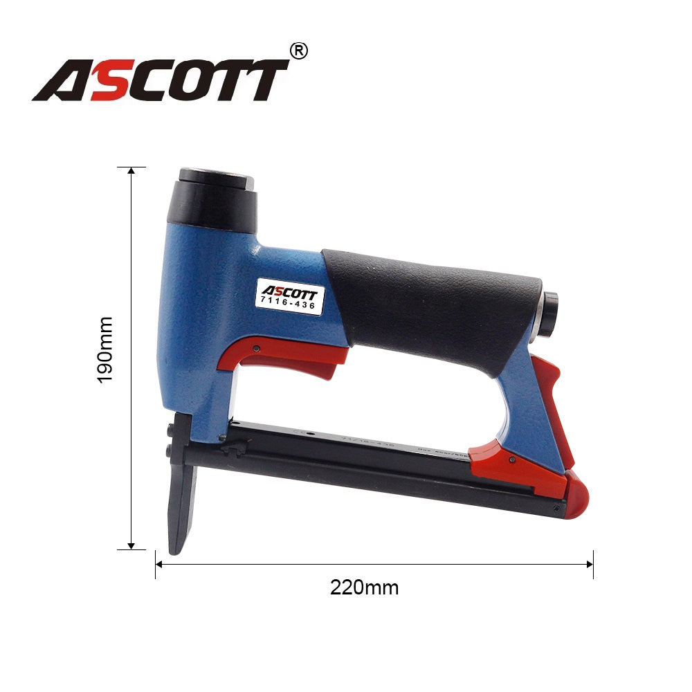 ndustrial 7116-436 Fine Wire Upholstery Stapler Air Finish Nailer for Woodworking Tool 1/4"~5/8" Long Nose Pneumatic Staple Gun