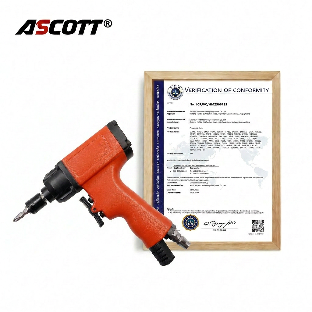 10H Industrial Pistol Grip Air Impact Screwdriver, High Torque Reversible Pneumatic Screw Gun for Heavy Duty Assembly Tool