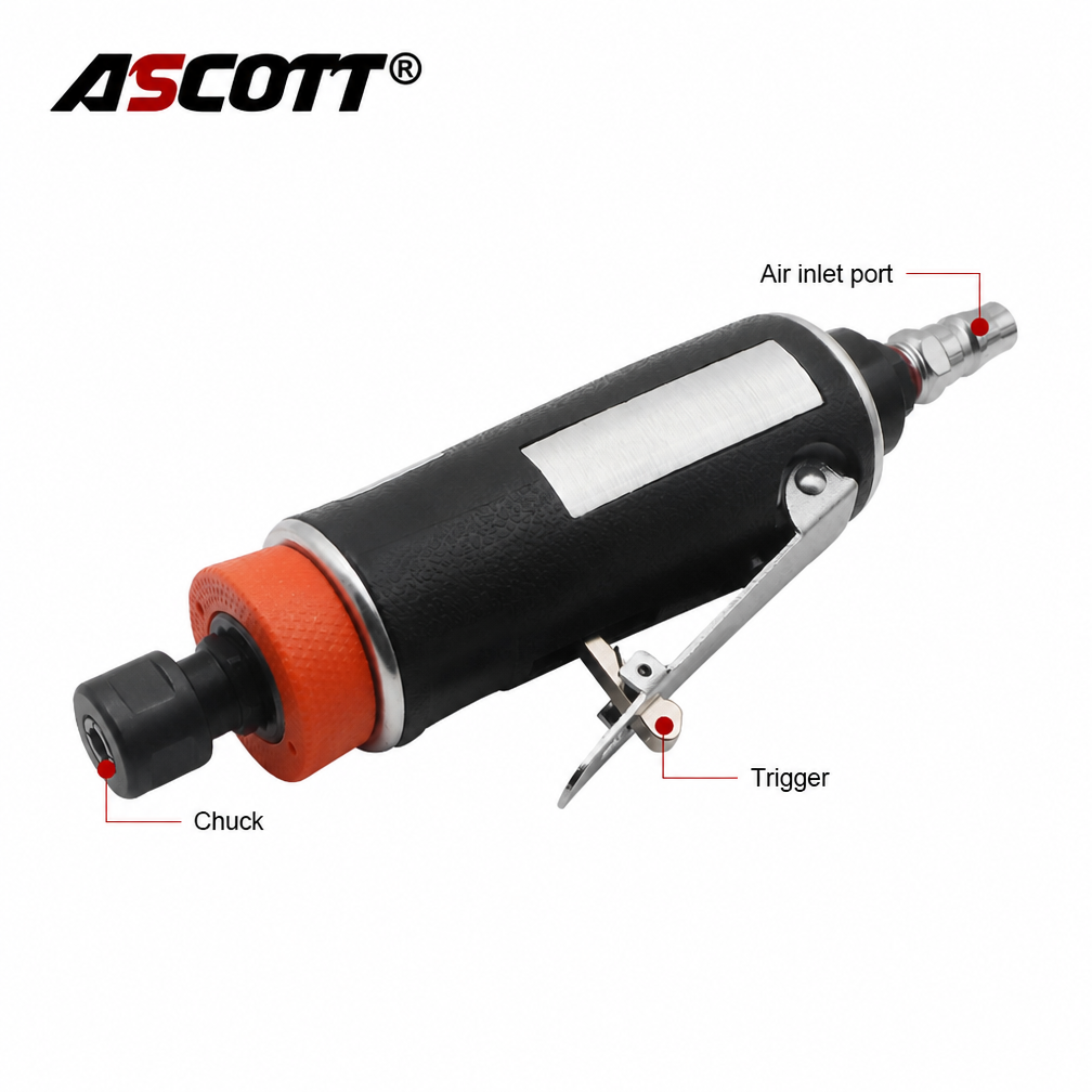 ASCOTT HY-245L Pneumatic Engraving Grinder Sander for Deburring Metal Grinding Welds Mold Trimming And Polishing Auto Repair