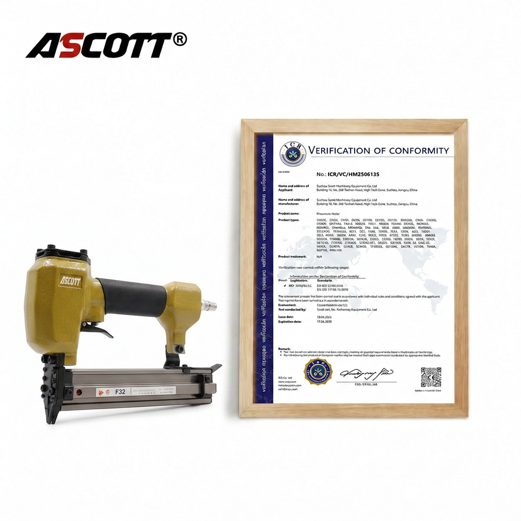 Industrial&DIY F32 Pneumatic Brad Decoration Nail Gun 10-32mm 18GA Furniture Fastening Tools Portable Air Straight Finish Nailer