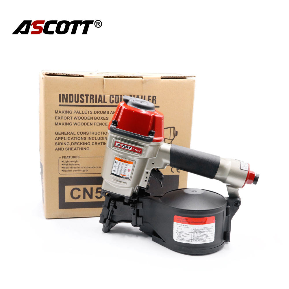 1''~ 2-1/8'' CN57 Pneumatic Pallet Nail Gun for Carpentry Fastening Tools Air Coil Framing Fencing Nailer Aluminum Coil Nail Gun