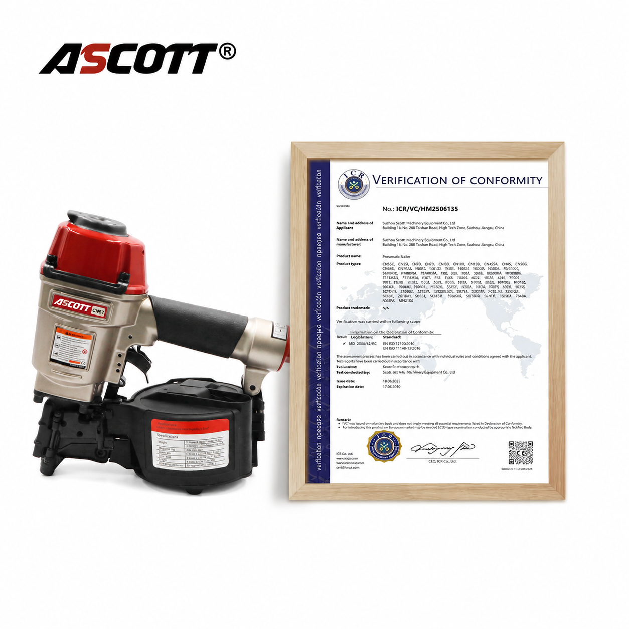 1''~ 2-1/8'' CN57 Pneumatic Pallet Nail Gun for Carpentry Fastening Tools Air Coil Framing Fencing Nailer Aluminum Coil Nail Gun