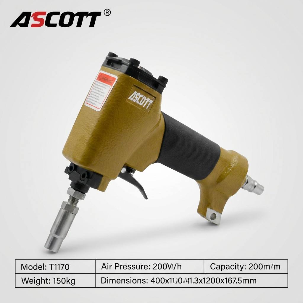 OEM Customized T1170 Air Deco Stapler Aluminium Pushpin Gun Sofa Decoration Tool with Nail Tray Pneumatic Upholstery Tack Nailer