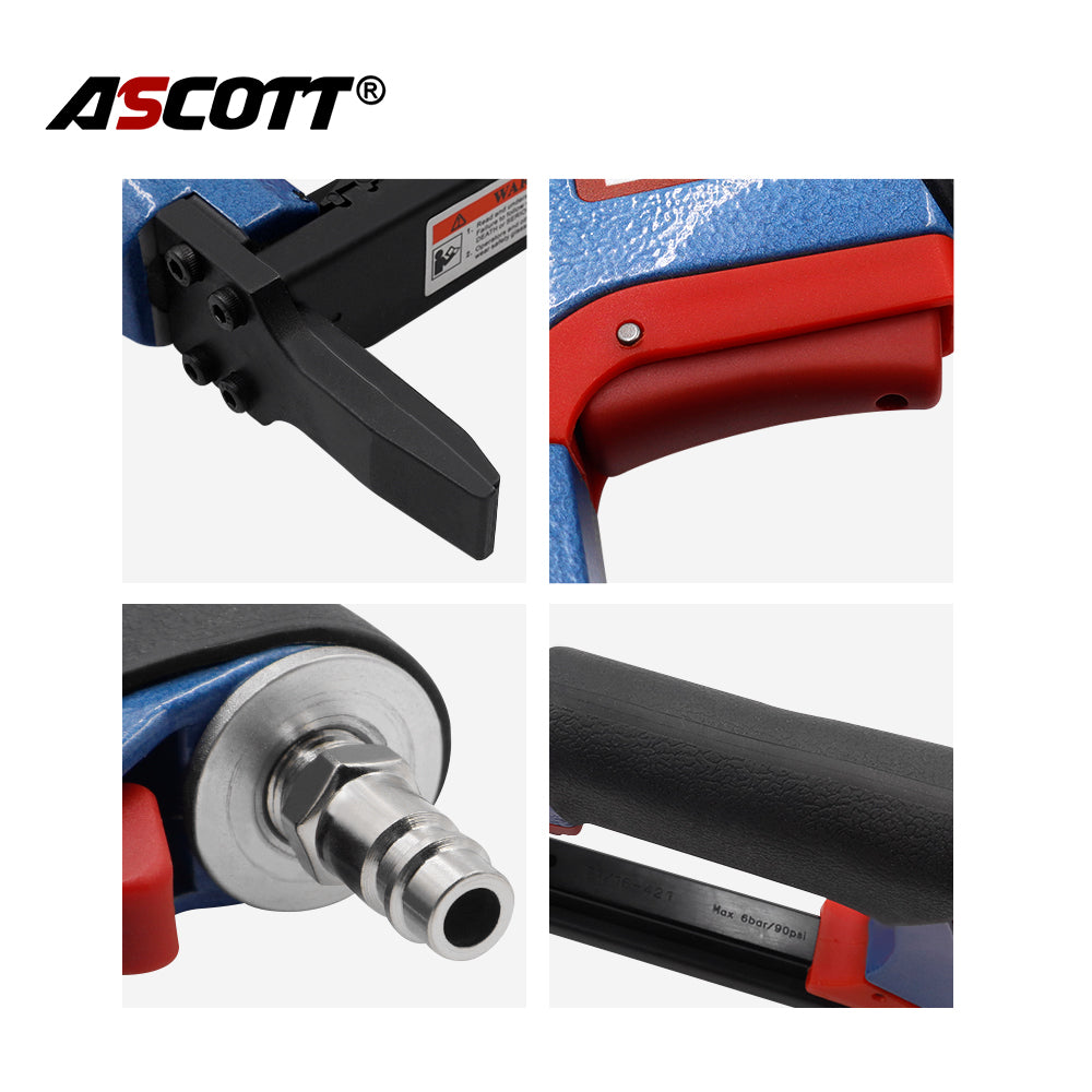 ndustrial 7116-436 Fine Wire Upholstery Stapler Air Finish Nailer for Woodworking Tool 1/4"~5/8" Long Nose Pneumatic Staple Gun