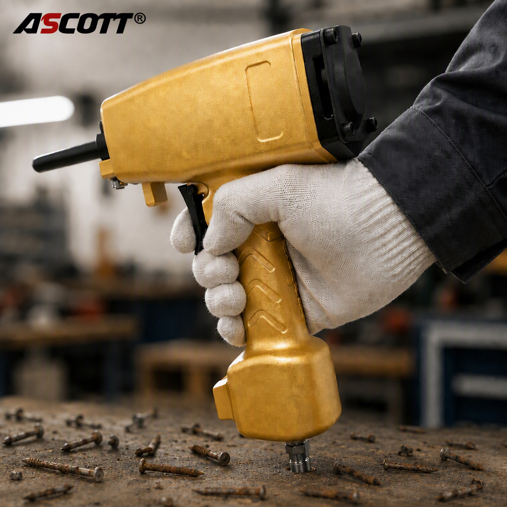 ASCOTT NP50-C2 Pneumatic Nail Remover Top Punch Type for Old Wooden Boards Pallets and Construction Templates